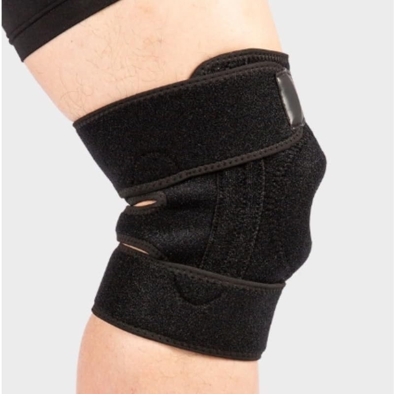 Exercise, protection Bandage Rubber Knee Pads Aluminum Plate Support Stabilizes Patella Knee Pads Shock Absorption for Fitness, cycling, running, playing football