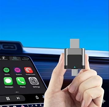 Kablosuz CarPlay ve Android Auto Adapt r  Mini Ergonomik 2in1