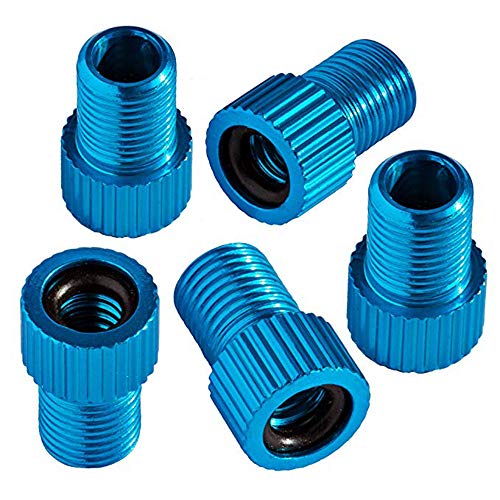 Zcuhen 5 Pcs Valve Adaptors Adaptor Bicycle Tire Valve Converter Copper Valve for Road Bike Pump Accessories Bike Valve Stem Adapter for Mountain Bikes Cars Bike Accessories