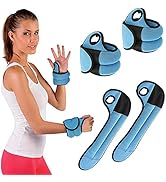 BAKAJI Set 2 Pesi per Polsi da 1 Kg Allenamento Palestra Aerobica Fitness Potenziamento Muscolare...