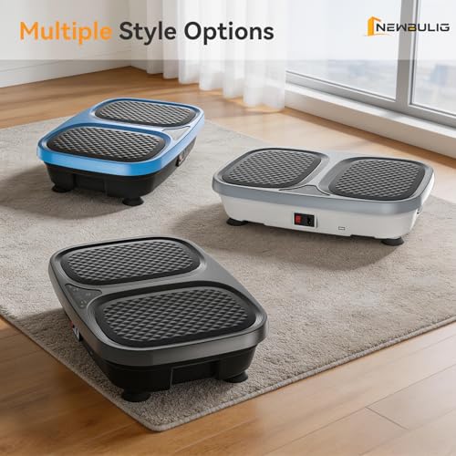 Image of NEWBULIG Vibration Plate, Whole Body Workout, Vibrating Platform with LED Touch Screen & Pull Ropes for Weight Loss & Muscle Toning