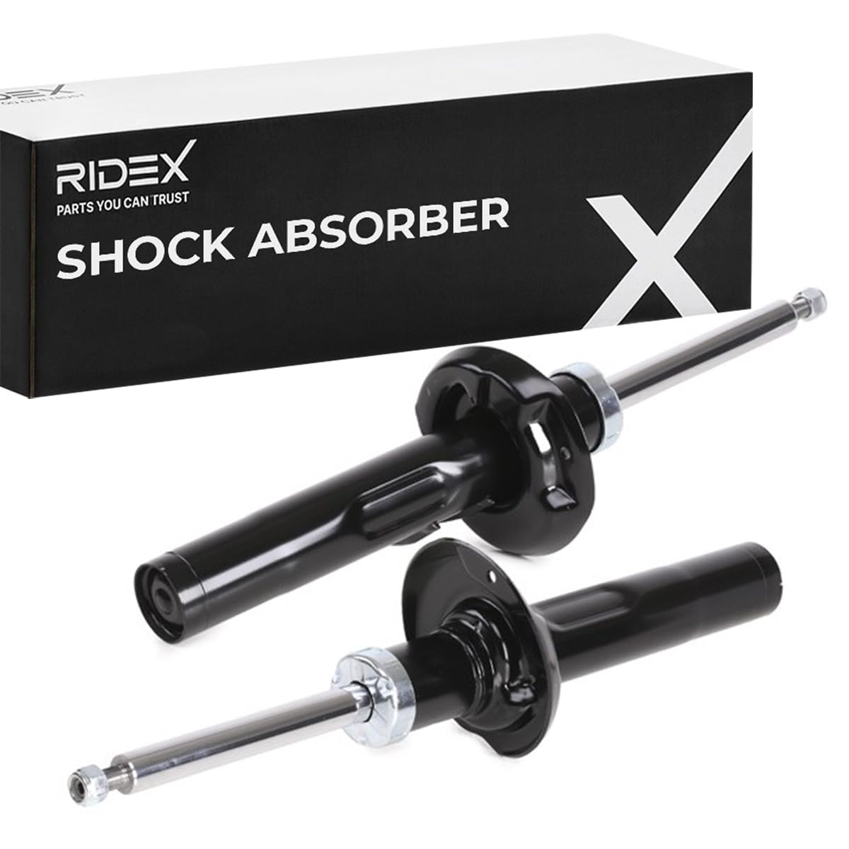 RIDEX 2x Amortisseur Avant 2x Jeu, Pression de gaz Compatible avec VW Golf 5 3/5 portes 1K1 Golf 6 3/5 portes 5K1 Polo IV 3/5 portes 9N, 9A, AUDI A3 Sportback 8PA A3 3/5 portes 8P1