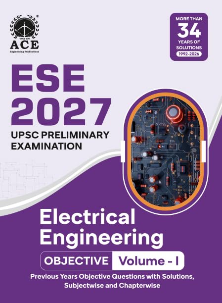 Image of ESE 2027 Prelims Electrical Engineering Objective (Volume 1) Previous years Questions with Subject wise & Chapter wise Solutions (1992-2026)