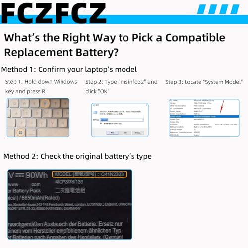 Image of C41N2303 Battery 90Wh 5820mAh Replacement for Asus ROG Zephyrus G16 GA605 GA605WI GA605WV / TUF Gaming A16 FA608 FA608WI FA608WU / ProArt P16 H7606WI Series 0B200-04450000 4ICP3 /76 /139 15.48V