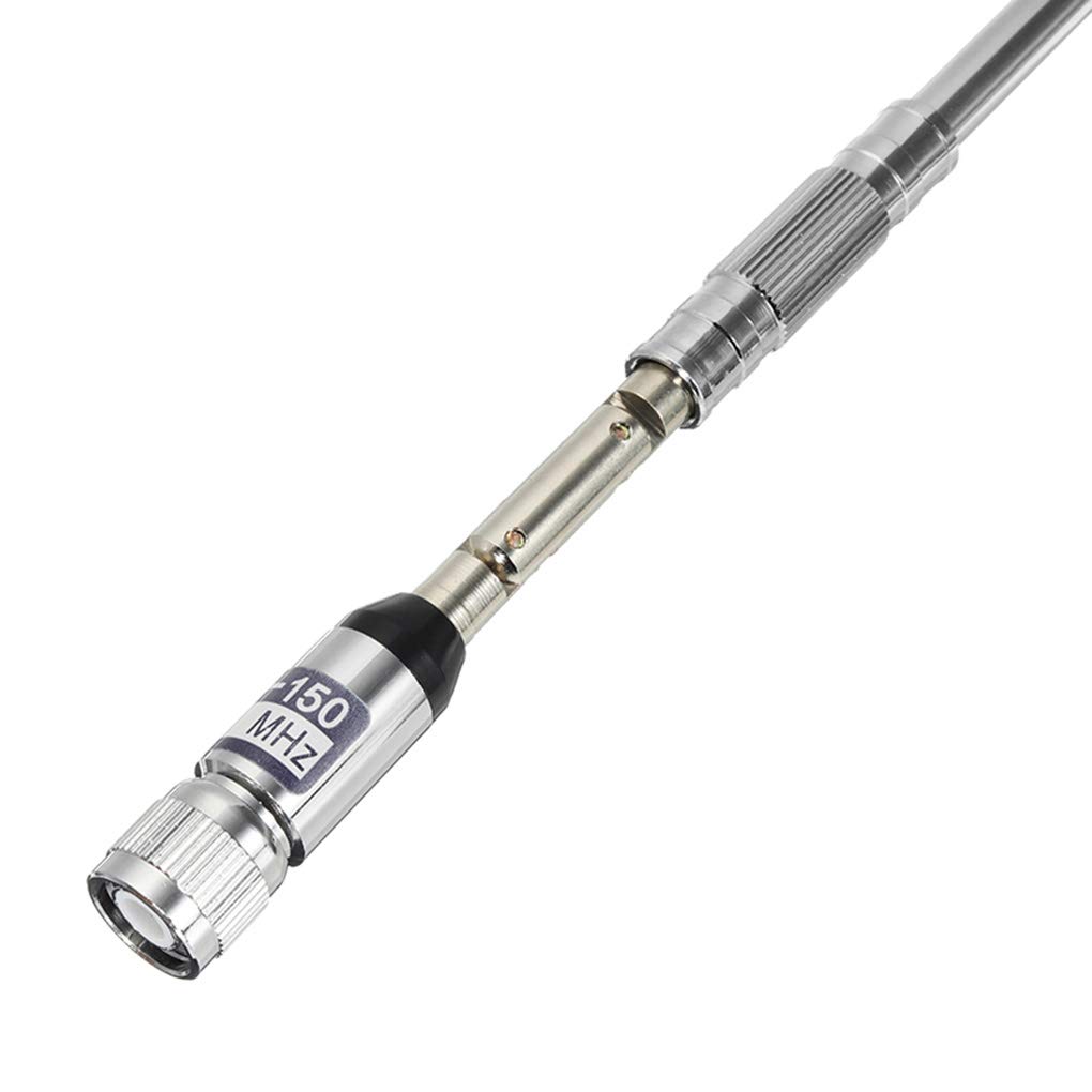 Juego de 5 antenas de radio VHF TNC de 1150 mm de acero inoxidable VHF FM 76-108 MHz transmisor de radio FM Walkie Talkies parte