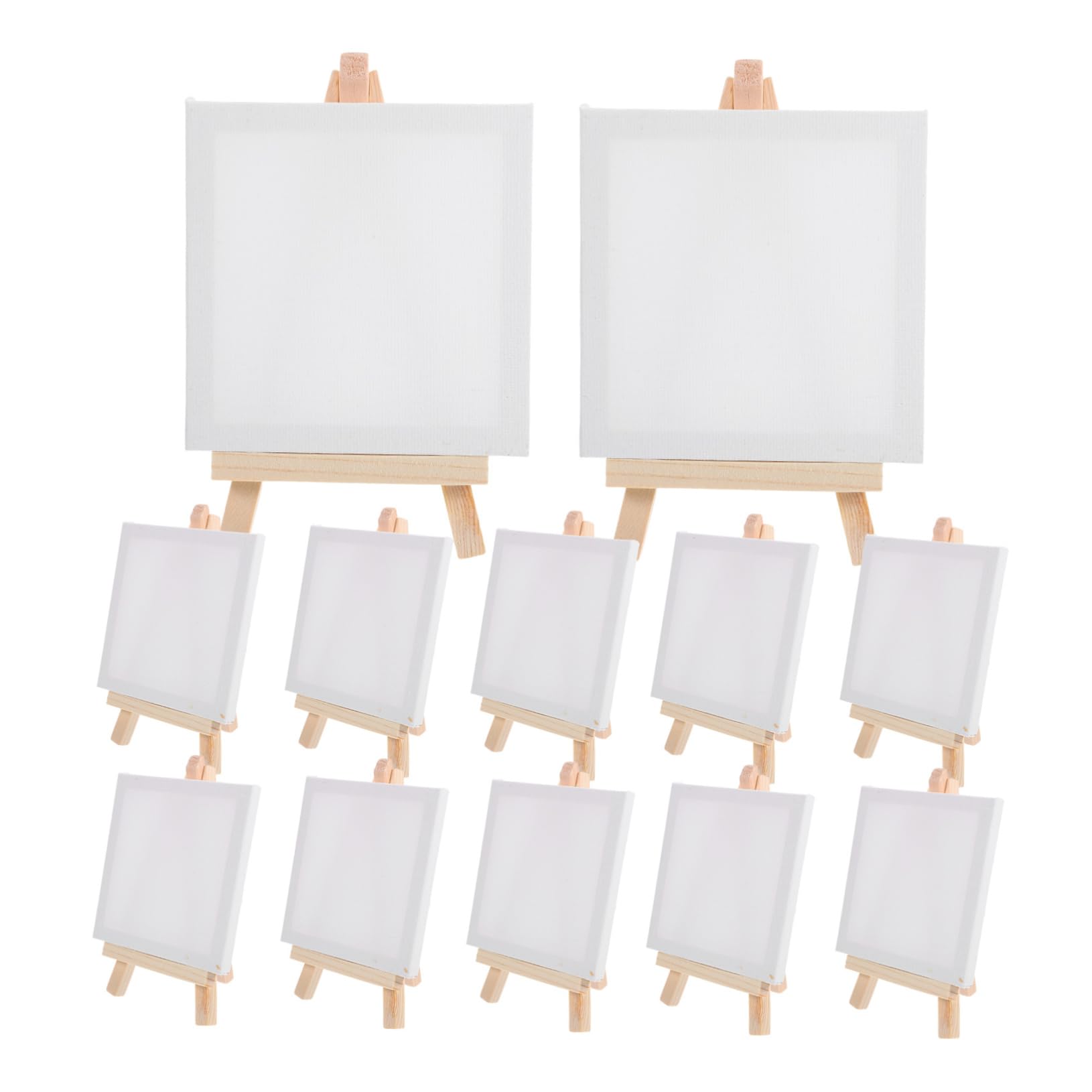 NUOBESTY 36piezas Caballetes Pequeños Decorativos Para Pintura Soportes Triangulares Para Manualidades y Proyectos De Arte Lienzos De Accesorios De Pintura Para Estudiantes De Arte