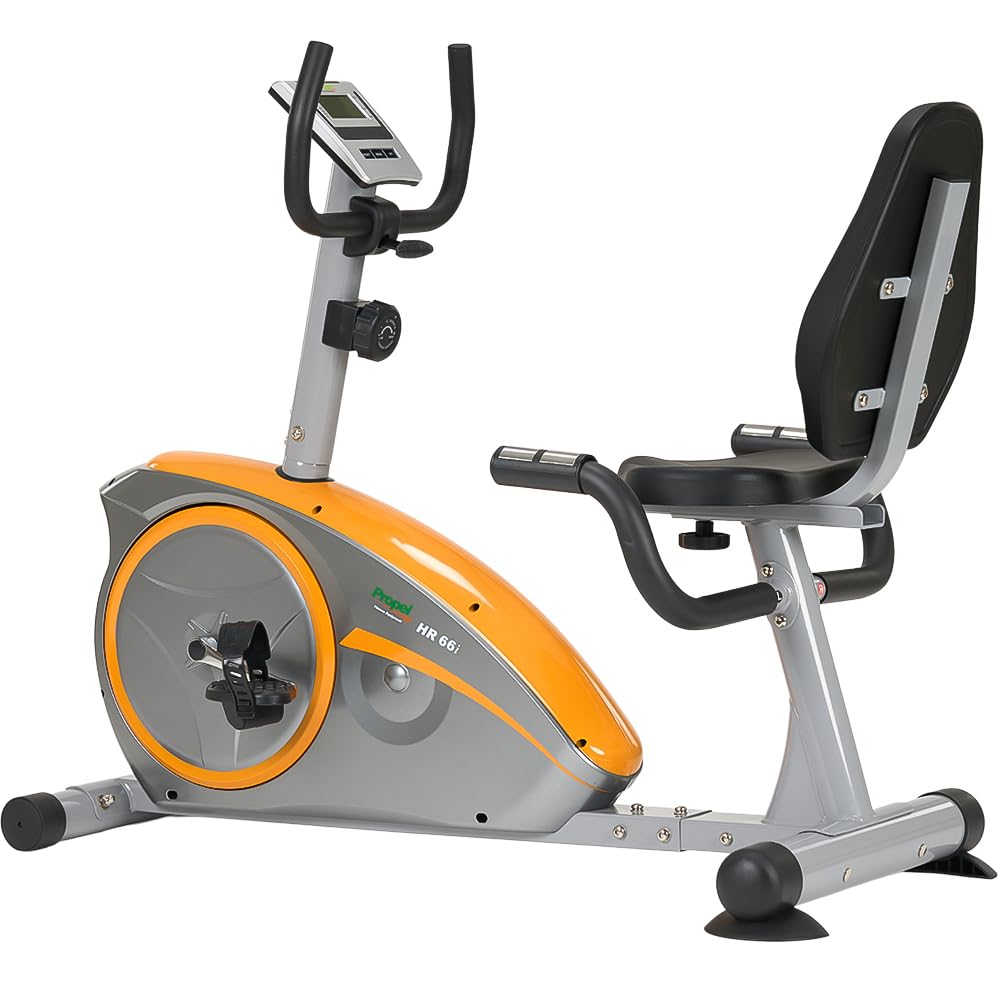 FitnessOne HR 66i Smart Home Recumbent Exercise Bike/Cycle with Back Support for Home| 8-Level Resistance|Adjustable Seat & Handles| 5Kg Flywheel| 120Kg Capacity|Seniors, Adults & Physiotherapy
