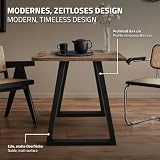 ML-Design 2 sztuki stelaz trapezowy - 60 x 72 cm - stal malowana proszkowo - czarny - wzornictwo przemyslowe - podstawa stolu zestaw nóg stolowych biezniki stolowe nogi stolowe