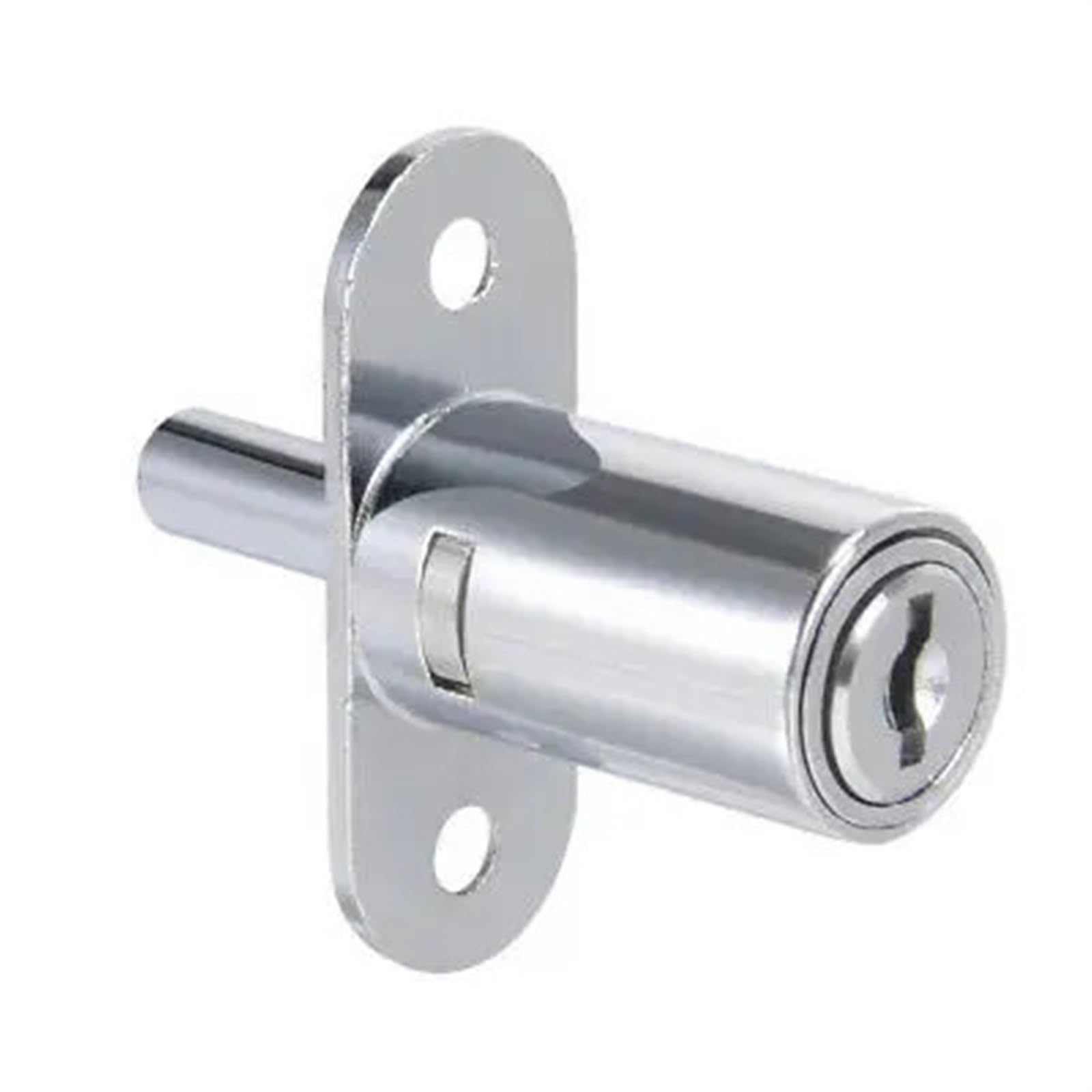 Wpoiyhgby One Color 32Mmx19mm Cylinder Zinc Alloy Chrome Finish Plunger Lock Keyed Alike 1Pcs