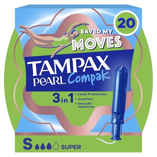Tampax Pearl Compak Super Tampons Avec Applicateur x20