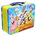 Spongebob Squarepants Tin Lunch Box Puzzle Set - Lunchbox with 48 Piece Puzzle Plus Tattoos, Stickers, More | Spongebob School Supplies Set for Kids