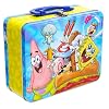 Spongebob Squarepants Tin Lunch Box Puzzle Set - Lunchbox with 48 Piece Puzzle Plus Tattoos, Stickers, More | Spongebob School Supplies Set for Kids