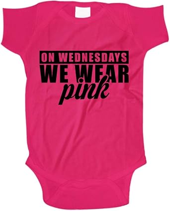 On Wednesdays We Wear Pink Baby Bodysuit One Piece Infant Romper or Toddler T-Shirt