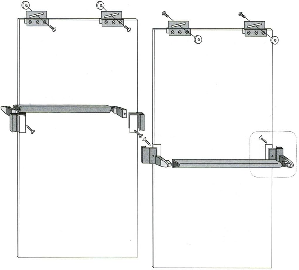 Gordon Glass® Chrome Finish Towel Bar Base Brackets and Clear Acrylic Brackets for Frameless Shower Doors 5/32", 3/16" and 1/4" Thick Glass - Pack of 2