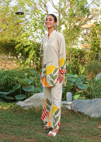 Image of TRENDMALLS Women's Cotton Digital Printed Co Ords Set for Women