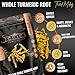 5Senses Dried Whole Turmeric Root | Curcuma | Tribal Melody | Single Origin, Non-GMO, Fairtrade | Whole Turmeric Root | Vegan | Gluten Free | Sun Dried | Indian Whole Spice (16oz/454g/1lb)
