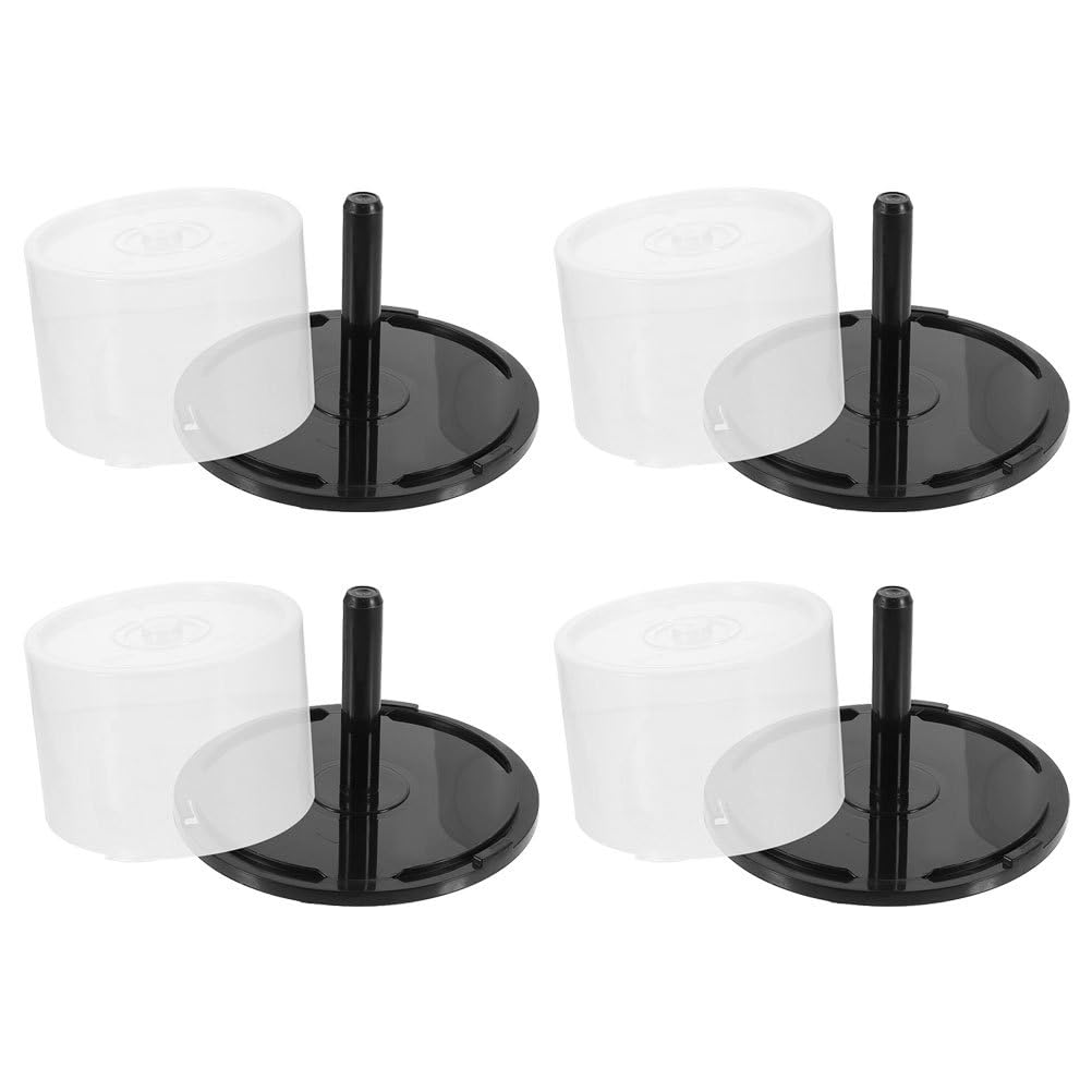 Garneck 4 Pièces Seau Vide Pour Cd Vitrine Pour Cd Étui Étuis De Rangement Pour Boîtes De Stockage De Dvd Cas De Stockage De Dvd Étuis à Clairs Porte- Étuis De Rangement Pp