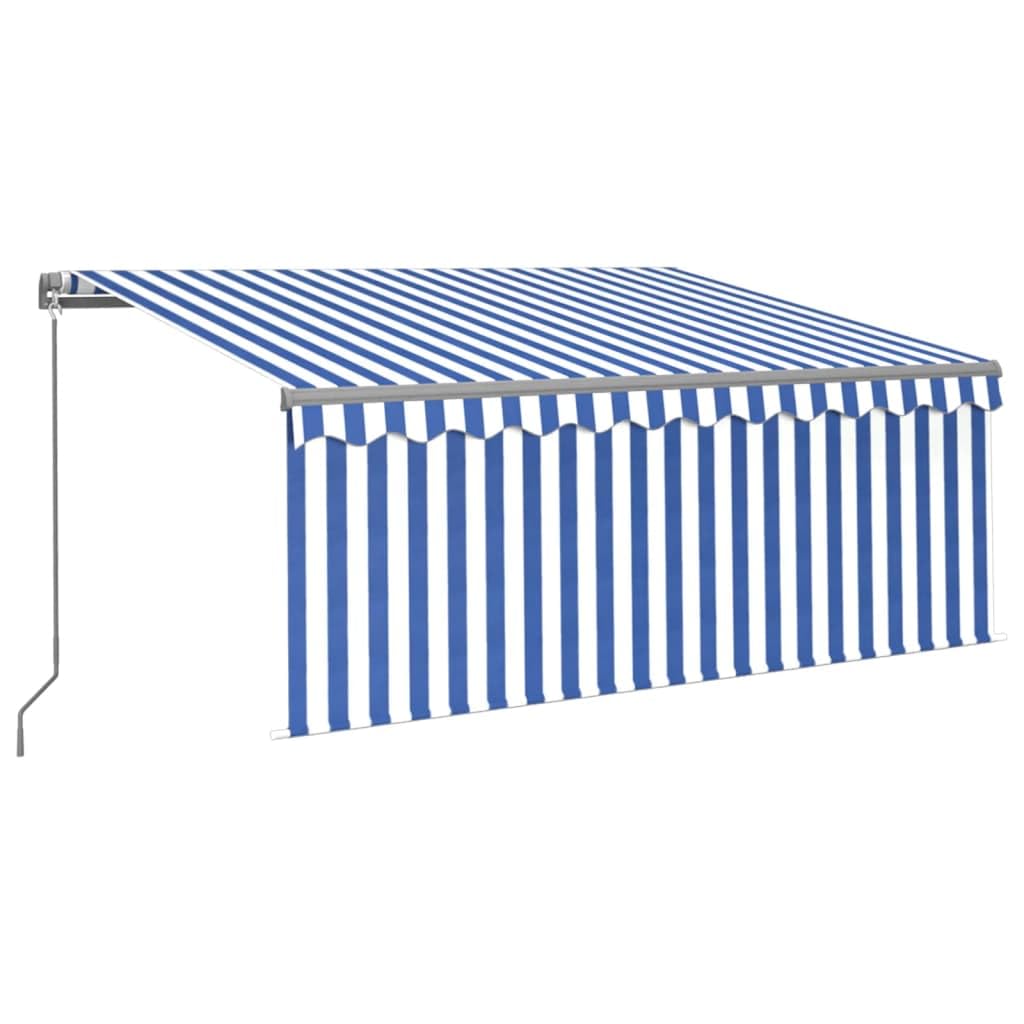 Toldo retráctil 5x3 m manual crema exterior de fácil instalación
