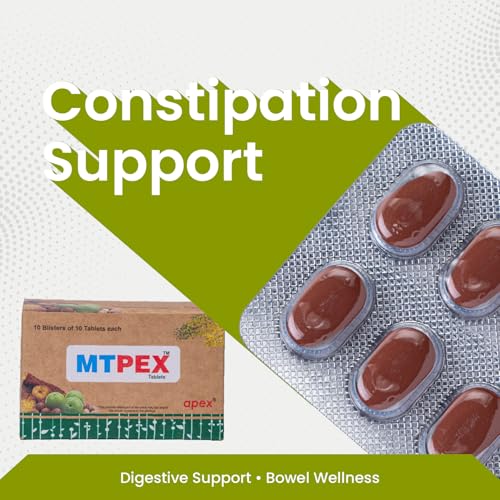 Image of Green Milk MTPEX Tablets | Natural Laxative for Constipation Relief | Relieves Acidity, Gas, Bloating & Indigestion | Gentle Colon Cleanse | Herbal Digestive Support for Men & Women | 10 Tablets (Pack of 10)