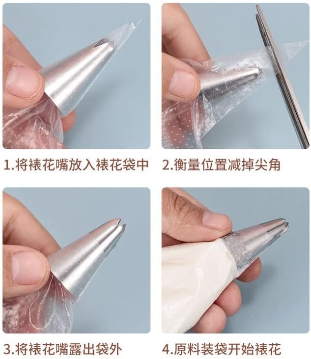 Miniatura 3 de Bolsas de glaseado de 21 pulgadas, 100 bolsas duraderas antiruptura para glaseado, desechables para bodas, pasteles, fiestas de cumpleaños, postres,