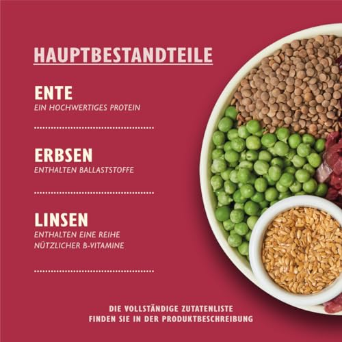 Lily's Kitchen Mit natürlichen Zutaten hergestellt Für ausgewachsene Hunde Trockenfutter Ente Lachs & Hirsch Getreidefreie Rezeptur 2.5kg
