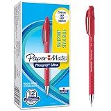 Paper Mate Flexgrip Ultra stylo bille rétractable | pointe moyenne (1,0 mm) | encre rouge | boîte de 12