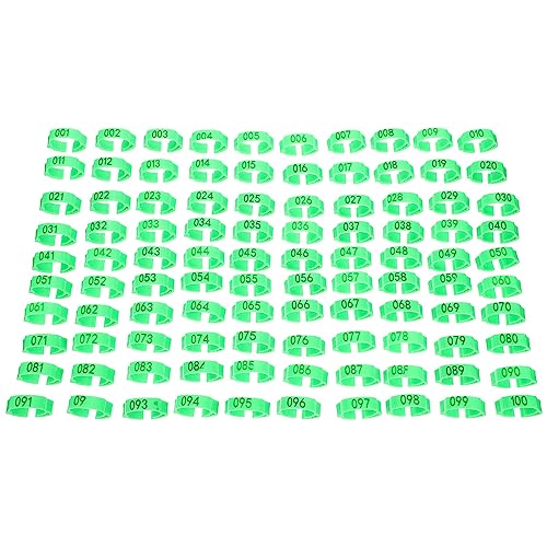 100 peças anéis de marcação de pé de galinha numerado papagaio pulseiras de identificação de pé de g