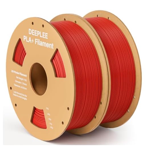 DEEPLEE PLA+ 1.75mm 3D Printer Filament, PLA Plus with Dimensional Accuracy +/- 0.02mm, Higher Strength and Toughness, Neatly Wound, No Clogging, Fits for Most FDM 3D Printers, 2KG Red