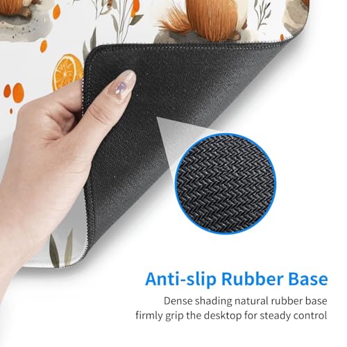 Tapis de souris de jeu XXL cochon d'Inde pour un bureau fleuri et ordonné