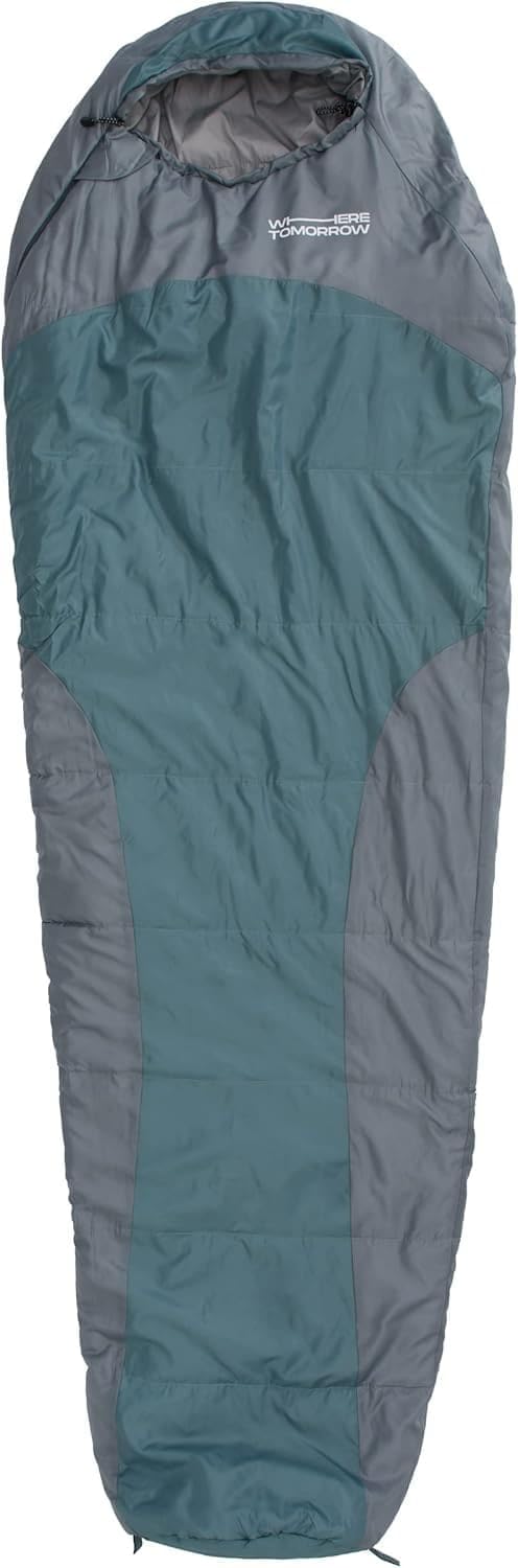 Lumaland Where Tomorrow Schlafsack Mumienschlafsack 230 x 80 cm - inkl. Packsack - 50 x 25 cm gepackt -für Outdoor Camping, Wandern, Backpacking
