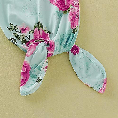 Infant Newborn Baby Girls Floral Sleep Gown Headband Sleepwear Romper Sleeping Bags Outfits (Green, 0-3 Months) #TOP5