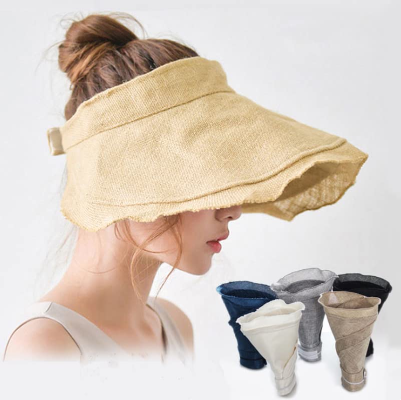 Visera de mujer con volante y ala ancha protección UV miniatura 7