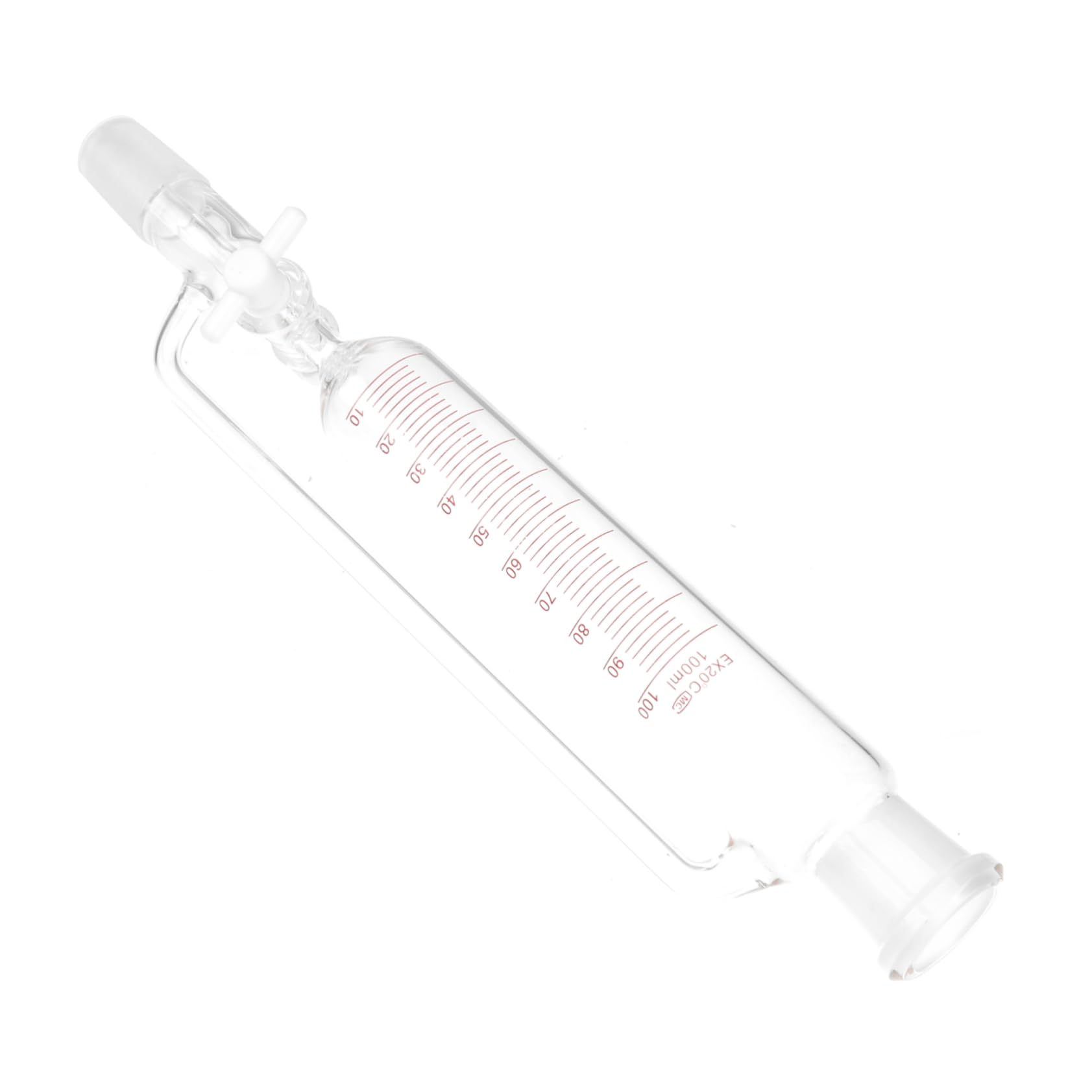 LIFKOME Scheidetrichter und Chemisch Beständig für Laboranwendungen Korrosionsbeständig Robuster Zylindrischer aus Glas mit Ptfe Pistole