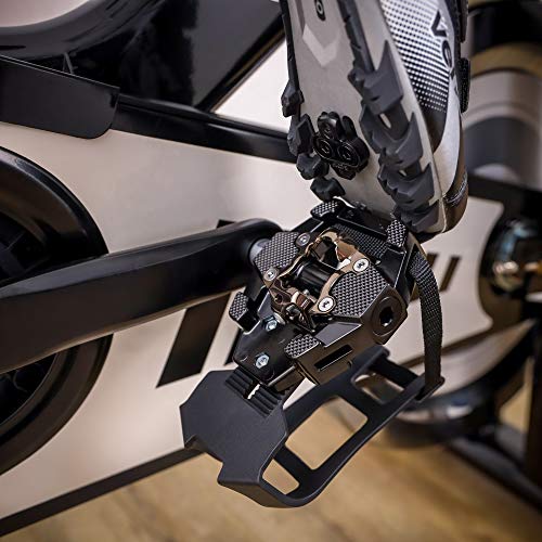 Venzo Fitness Exercise Indoor Bike Compatible With Shimano Spd Pedals With Adjustable Toe Clips & Cleats No Noise - New Model With Stronger Axle #TOP5