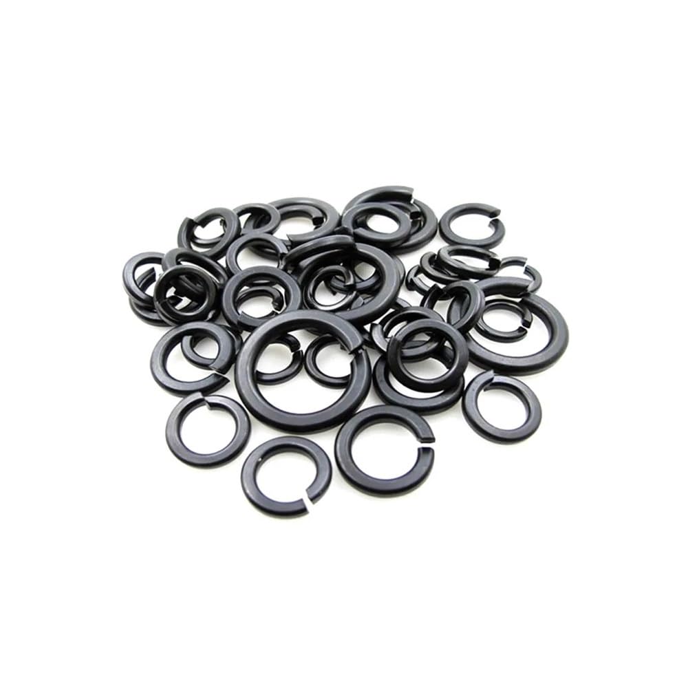 Rondelles de Blocage à Ressort en Acier Inoxydable 304, rondelle Fendue Noire M1.6-M20 2-50 pièces