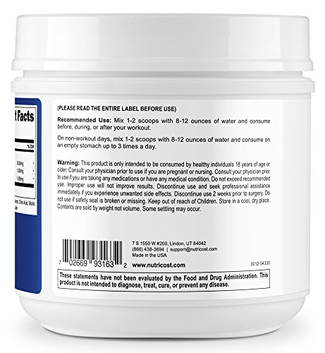 Nutricost BCAA Powder 2:1:1 (Watermelon) - 60 Servings - Image 4