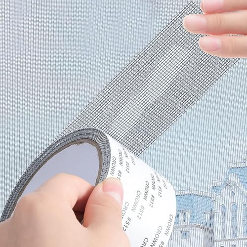 Image of Dialust Mosquito net Patch Repair Tape, Window Screen Repair Tap, Strong Adhesive & Waterproof Window Mosquito net Covering Mesh Tape for Door Tears Holes Screen Patch Repair (200Cm X 5CM) (net Tape)
