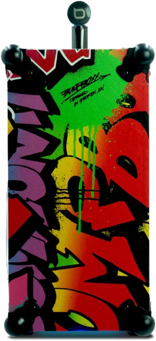 Bumpboxx Freestyle Pro Retro Boombox Bluetooth Speaker, Up to 16-hour Play Time, Deep Bass, Large Bluetooth Boombox Speaker with 3.5" LCD Display, 2 Wireless Rechargeable Microphones, Graffiti - Image 3