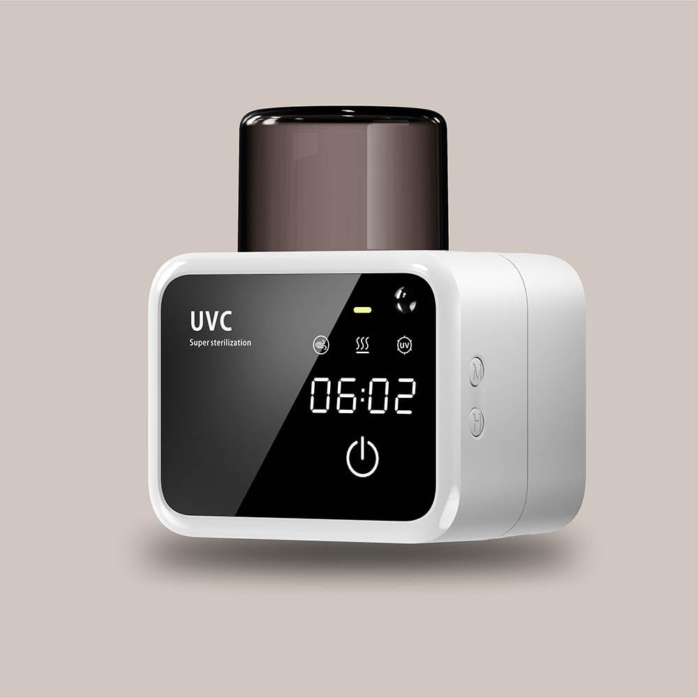 20000mAh Desinfectante para Cepillos De Dientes con UV,Esterilizador Cepillo Dientes UV Soporte Cepillo de Dientes Pared,Función De Tiempo (Blanco),Instalación sin Perforación,Soporte para 2 Cabezales