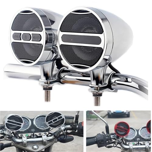 Parlante Amplificador MP3 para Manillar de Moto 12V miniatura 2