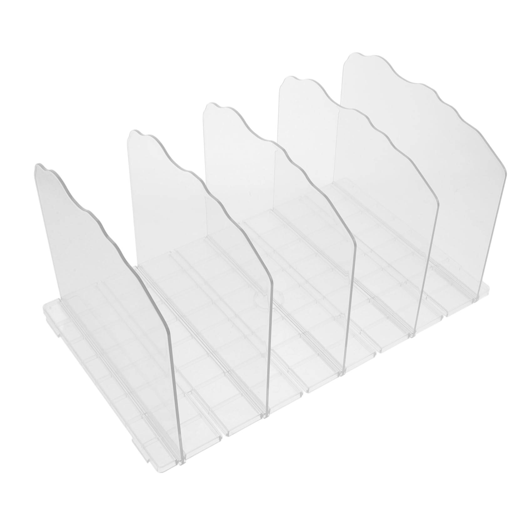WOONEKY Organizador Abs Almacenamiento de Transparente de Bolsos | Sistema Apilable de Montaje por Inserción, para Armario y Mesa, Admite Ropa, Bolsos y Libros