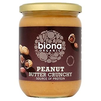 Biona Organic Peanut Butter Crunchy - 500g 1.1lbs