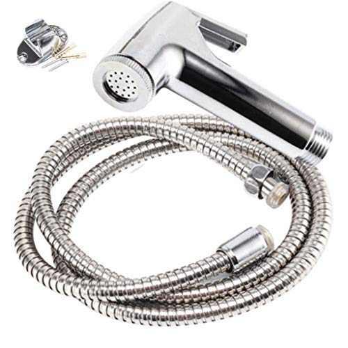 ☀ Dergo ☀ Bidet Spray Chrome Hygienic Toilet Shower Head Hose Set Muslim