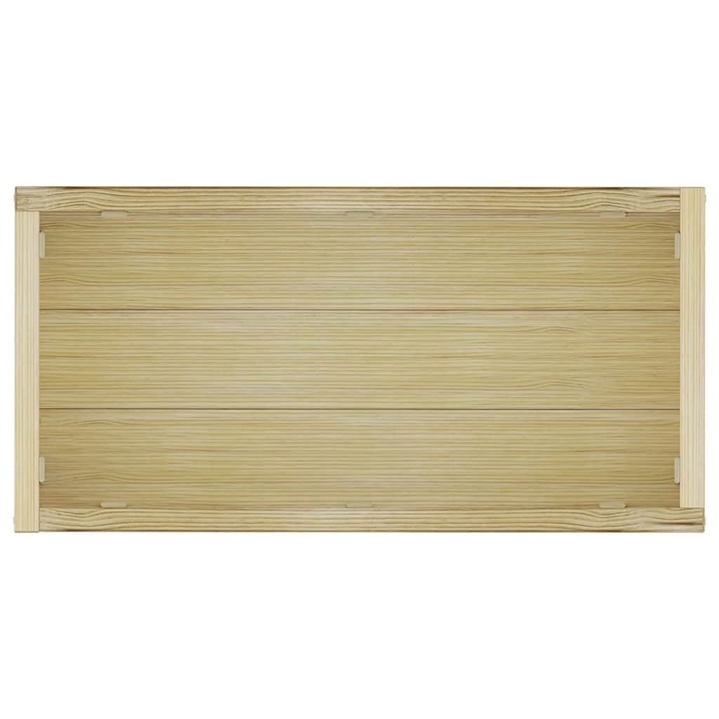 Podwyższona grządka 100 x 50 x 40 cm, drewniana, prostokątna, impregnowana na zielono, do ogrodu, na warzywa, kwiaty, do użytku na zewnątrz