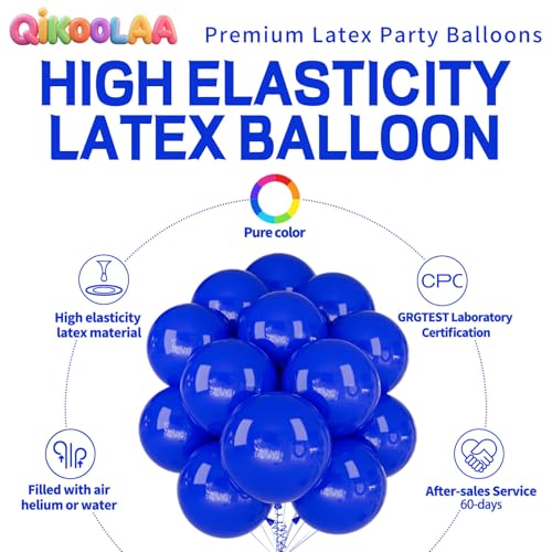 Image of 32Pcs Dark Blue Big Balloons 18 Inch, Round Large Latex Party Balloons for Birthday Wedding Decorations.(Dark Blue)