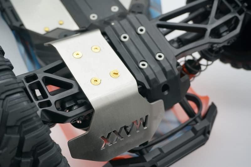 Miniatura 3 de 5 unids de acero inoxidable chasis proteger armadura placa de deslizamiento versión completa para Traxxas 110 MAXX V1 89076-4