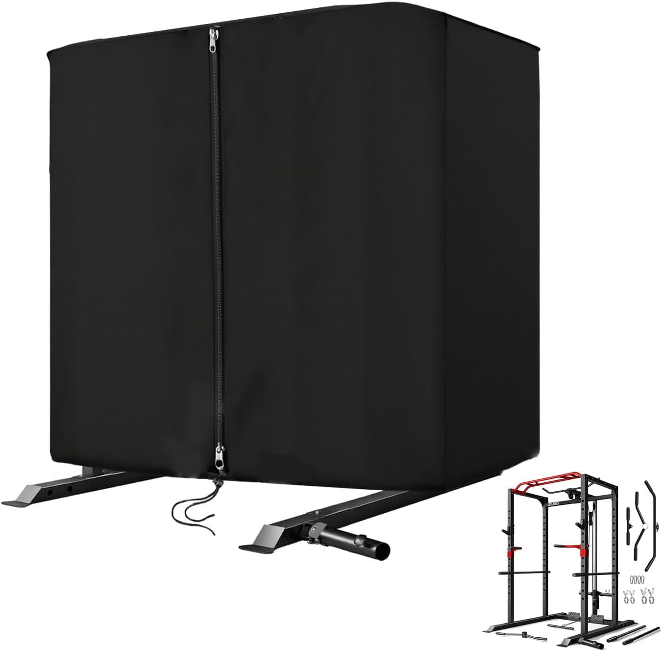 Power Cage Cover,Waterproof Squat Rack Cover for JELENS S11 Power Cage,Dustproof Weight Lifting Rack Covers with Zipper for Indoor Outdoor,45" L × 45" W × 82" H