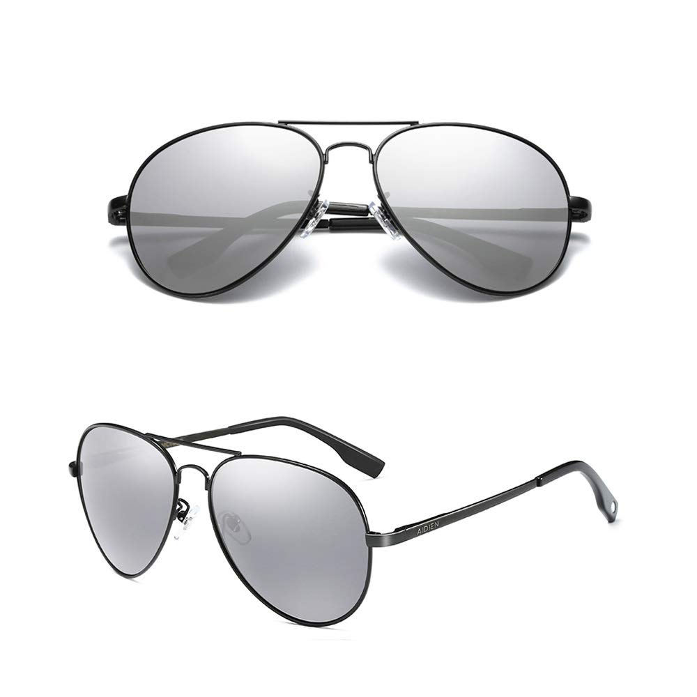 Farbwechselnde Polarisierte Sonnenbrille, Fahrerbrillen Für Männer Tag Und Nacht (Farbe : Schwarz)