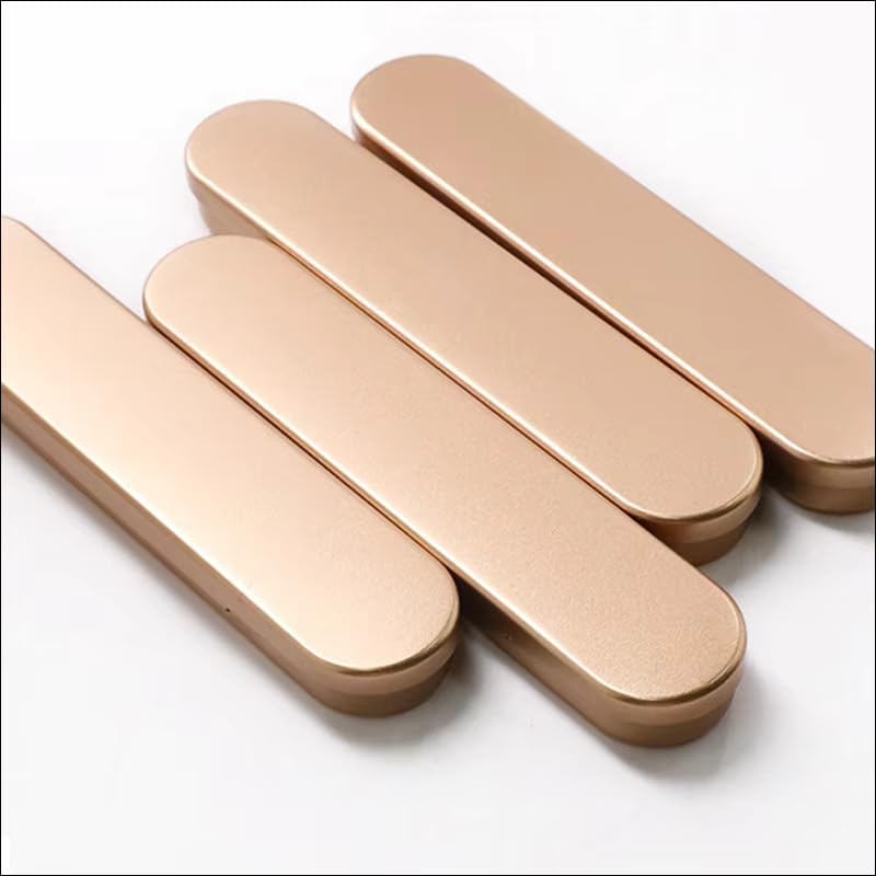 Image of STORE 2508 4Pcs Empty Hinged Metal Box with Removable Sponge for Fountain Pens Ballpoint Pens Pencils Stationary Cutlery Candies Art & Craft Jewellery Nail Art Makeup Pen Drives (Gold)