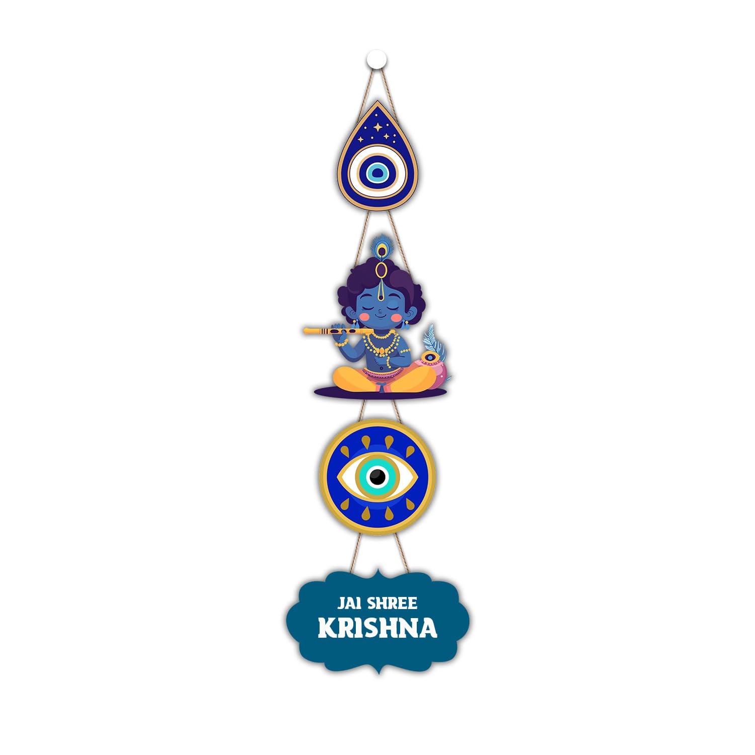 Radha Krishna Wall Hanging - Mantra Decor -6